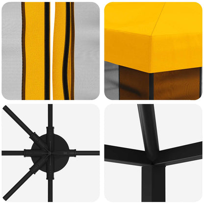 vidaXL 6 x 3 m Yellow Polyester and Steel 190