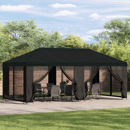 vidaXL 6 x 3 m Black Polyester and Steel 190