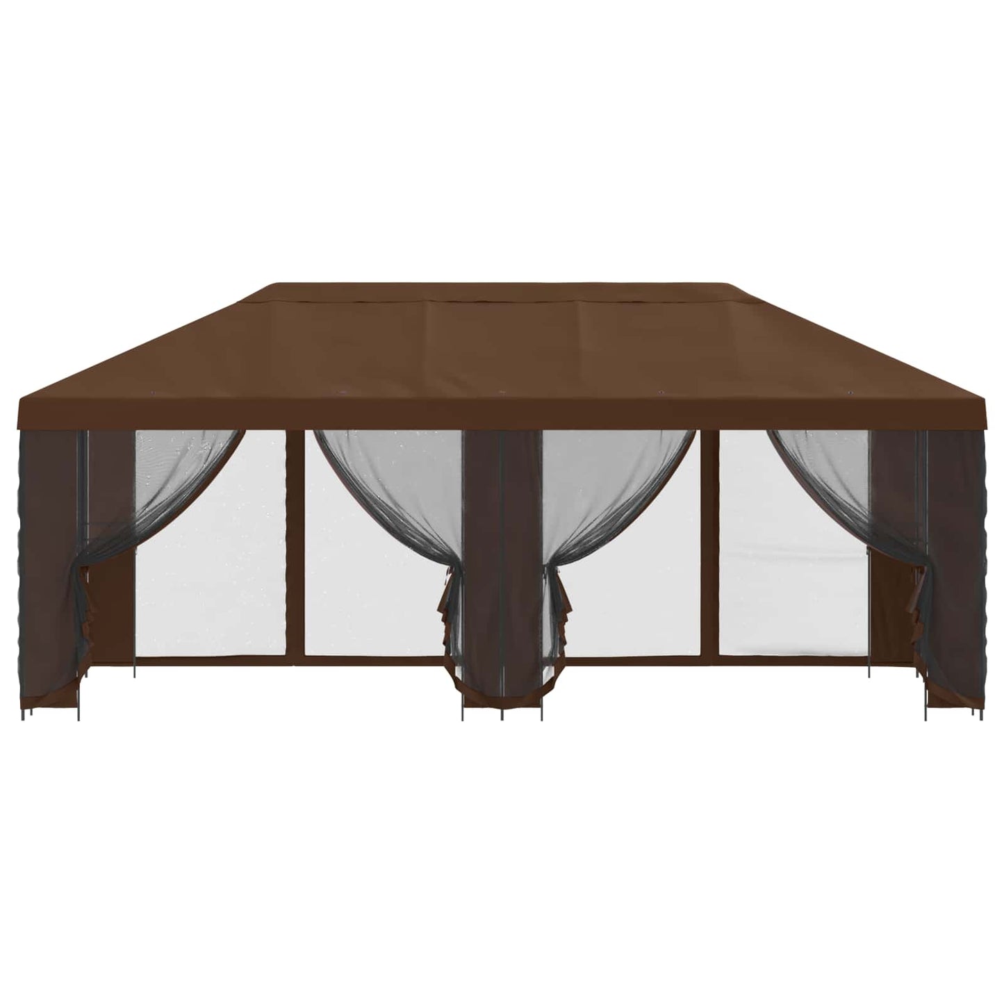 vidaXL 6 x 3 m Brown Polyester and Steel 190