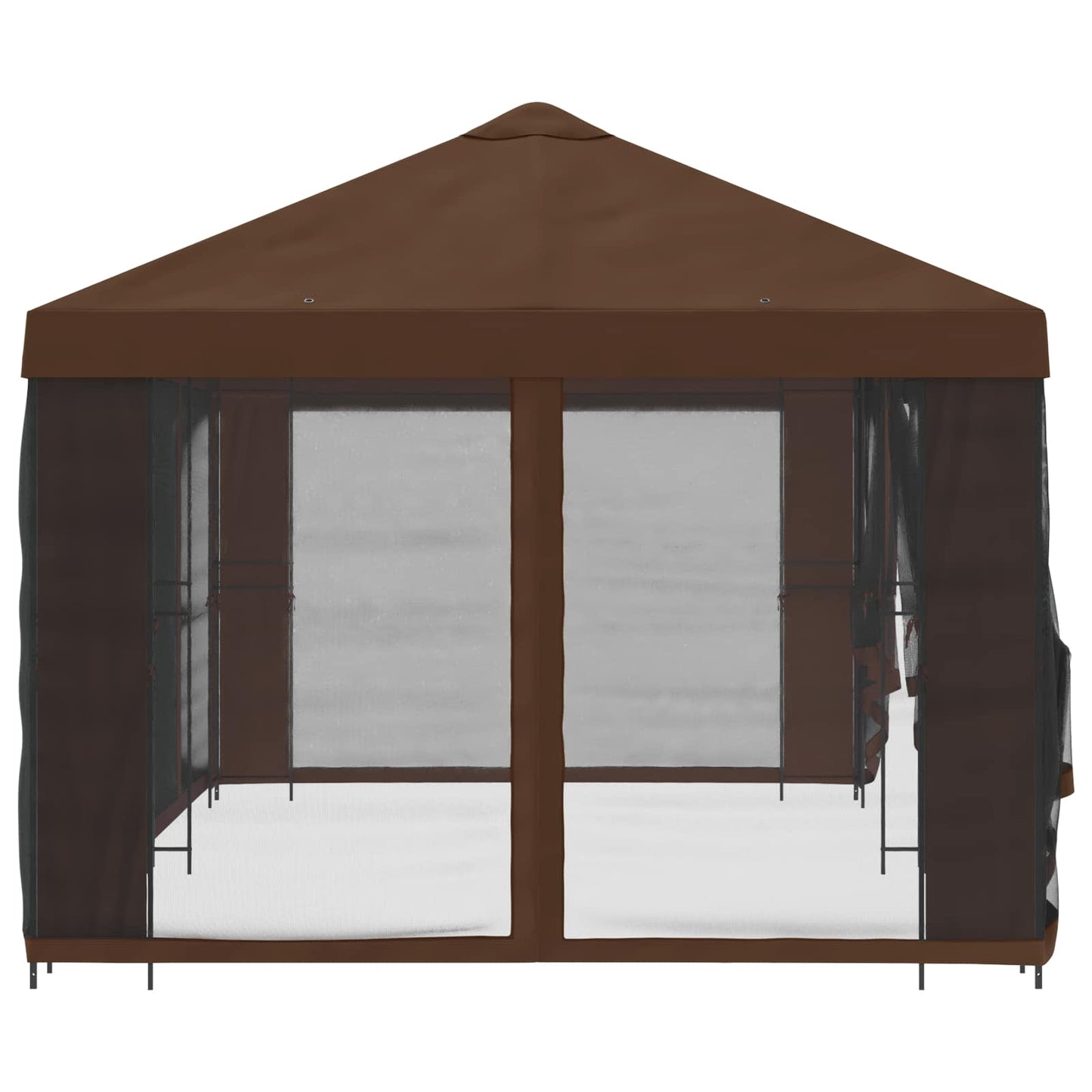 vidaXL 6 x 3 m Brown Polyester and Steel 190