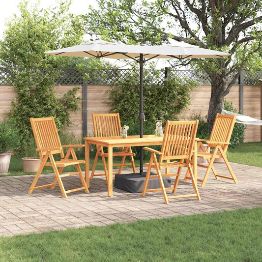 vidaXL Garden Dining Set Folding 5 pcs Brown Solid Acacia Wood