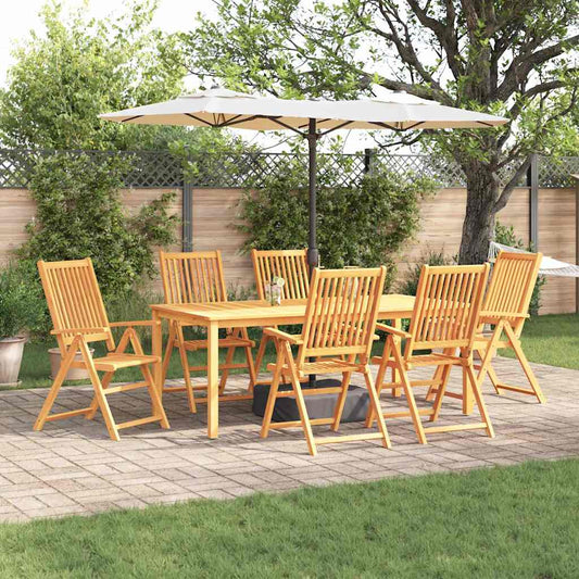 vidaXL Garden Dining Set Folding 7 pcs Brown Solid Acacia Wood