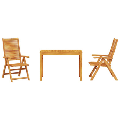vidaXL Garden Dining Set 3 pcs Brown Solid Acacia Wood