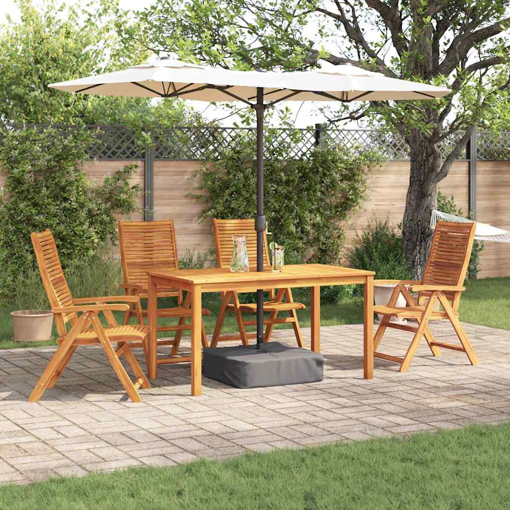 vidaXL Garden Dining Set 5 pcs Brown Solid Acacia Wood