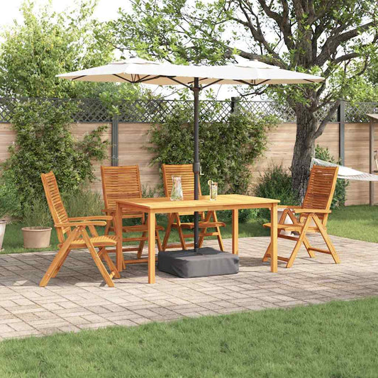 vidaXL Garden Dining Set Folding 5 pcs Brown Solid Acacia Wood