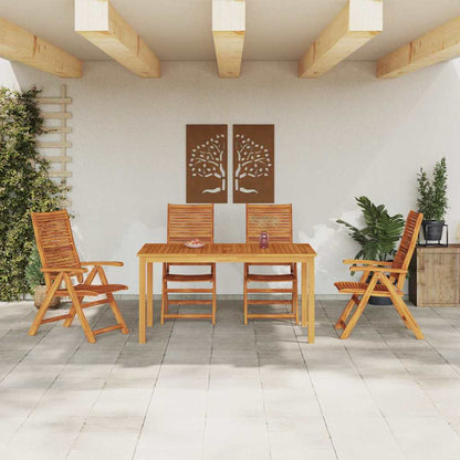 vidaXL Garden Dining Set Folding 5 pcs Brown Solid Acacia Wood