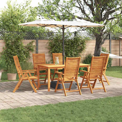 vidaXL Garden Dining Set Folding 7 pcs Brown Solid Acacia Wood