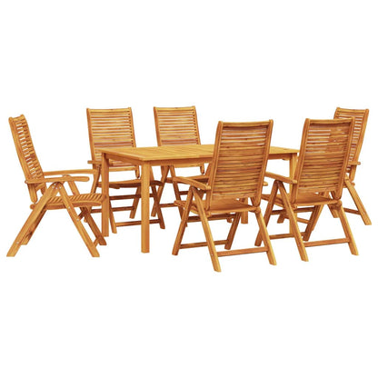 vidaXL Garden Dining Set Folding 7 pcs Brown Solid Acacia Wood