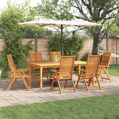 vidaXL Garden Dining Set Folding 7 pcs Brown Solid Acacia Wood