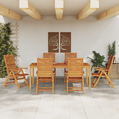 vidaXL Garden Dining Set Folding 7 pcs Brown Solid Acacia Wood