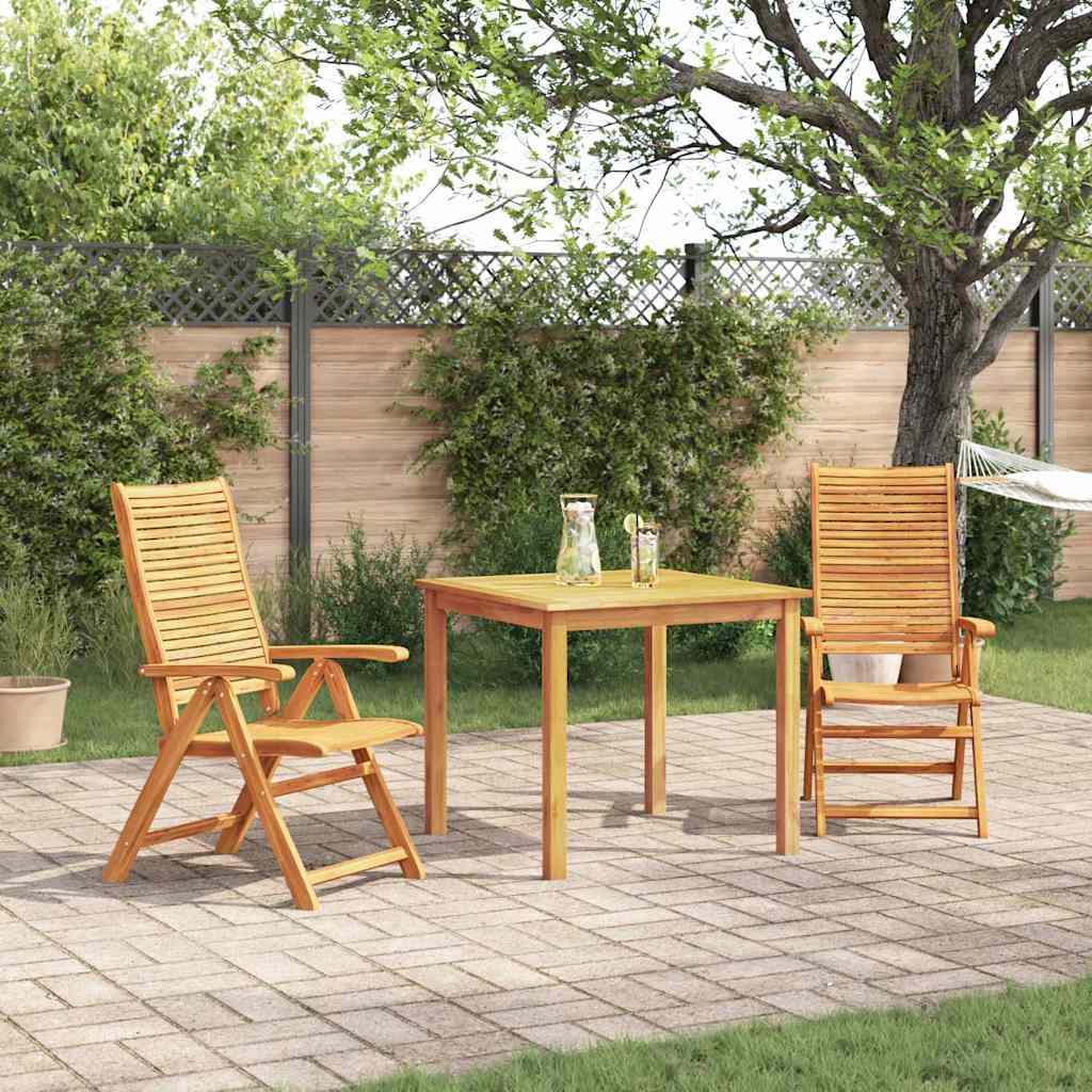 vidaXL Garden Dining Set Folding 3 pcs Brown Solid Acacia Wood