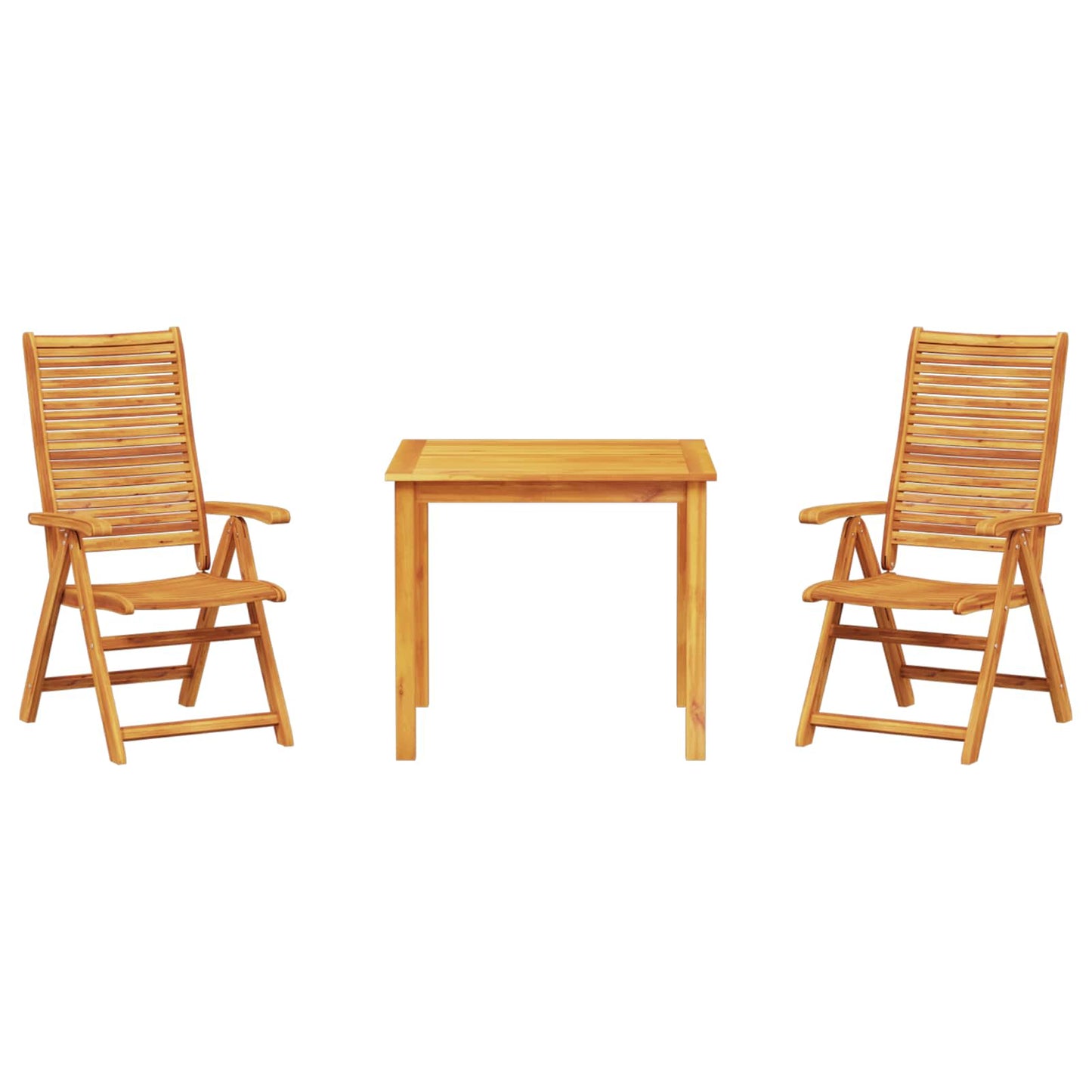 vidaXL Garden Dining Set Folding 3 pcs Brown Solid Acacia Wood