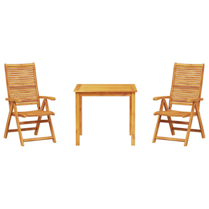 vidaXL Garden Dining Set Folding 3 pcs Brown Solid Acacia Wood