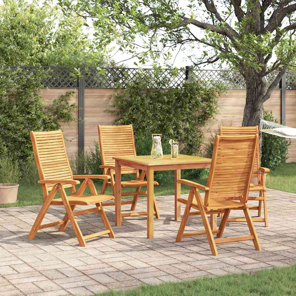 vidaXL Garden Dining Set Folding 5 pcs Brown Solid Acacia Wood