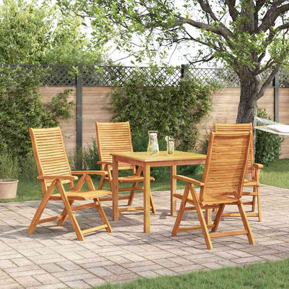 vidaXL Garden Dining Set Folding 5 pcs Brown Solid Acacia Wood