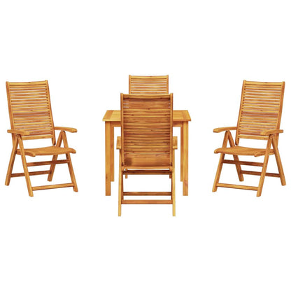 vidaXL Garden Dining Set Folding 5 pcs Brown Solid Acacia Wood