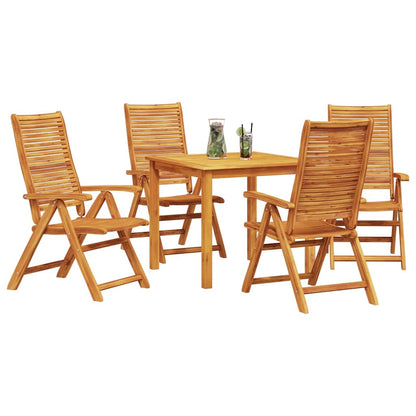 vidaXL Garden Dining Set Folding 5 pcs Brown Solid Acacia Wood