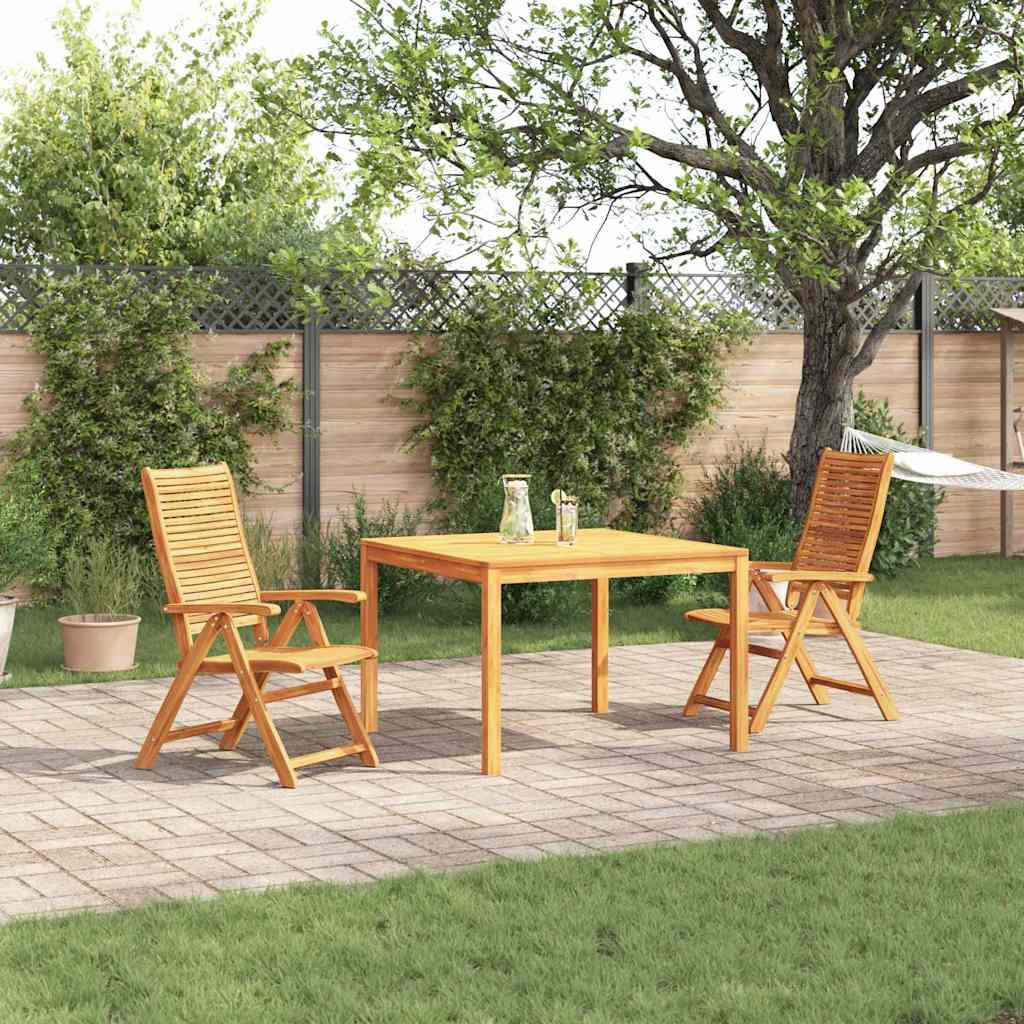 vidaXL Garden Dining Set Folding 3 pcs Brown Solid Acacia Wood