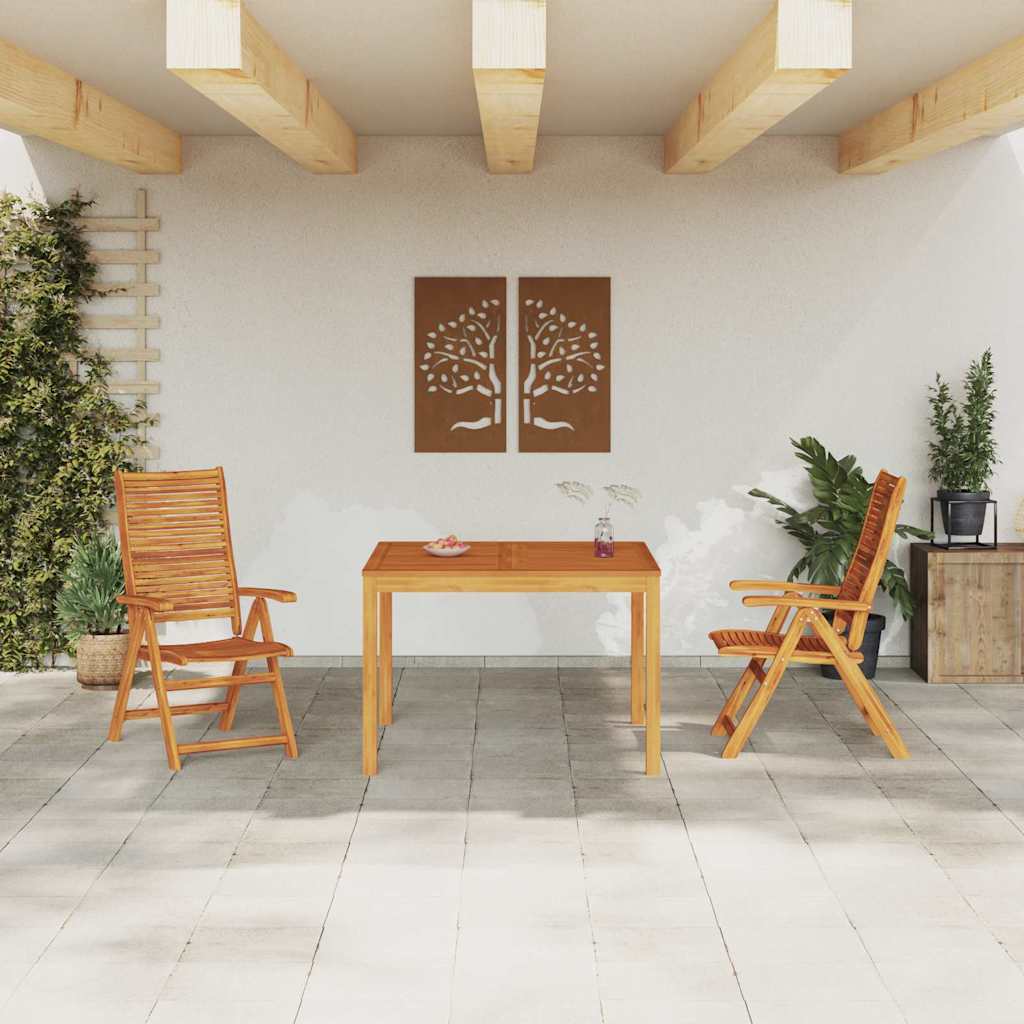 vidaXL Garden Dining Set Folding 3 pcs Brown Solid Acacia Wood