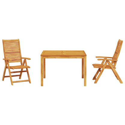 vidaXL Garden Dining Set Folding 3 pcs Brown Solid Acacia Wood