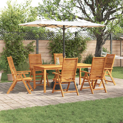 vidaXL Garden Dining Set Folding 7 pcs Brown Solid Acacia Wood