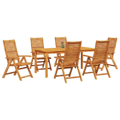 vidaXL Garden Dining Set Folding 7 pcs Brown Solid Acacia Wood