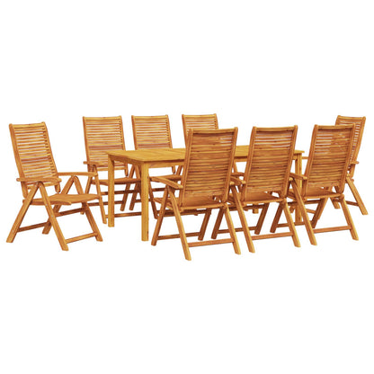 vidaXL Garden Dining Set Folding 9 pcs Brown Solid Acacia Wood