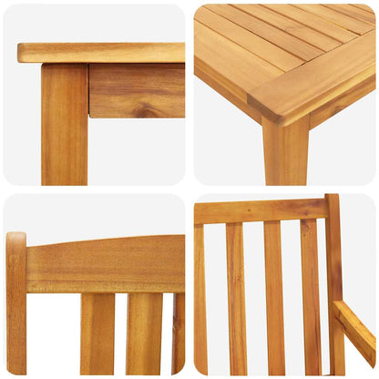 vidaXL Garden Dining Set 3 pcs Brown Solid Acacia Wood