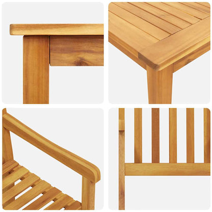 vidaXL Garden Dining Set 5 pcs Brown Solid Acacia Wood