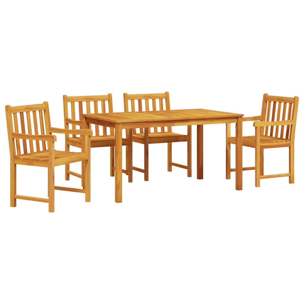 vidaXL Garden Dining Set 5 pcs Brown Solid Acacia Wood