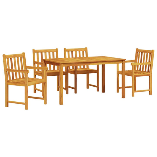 vidaXL Garden Dining Set 5 pcs Brown Solid Acacia Wood