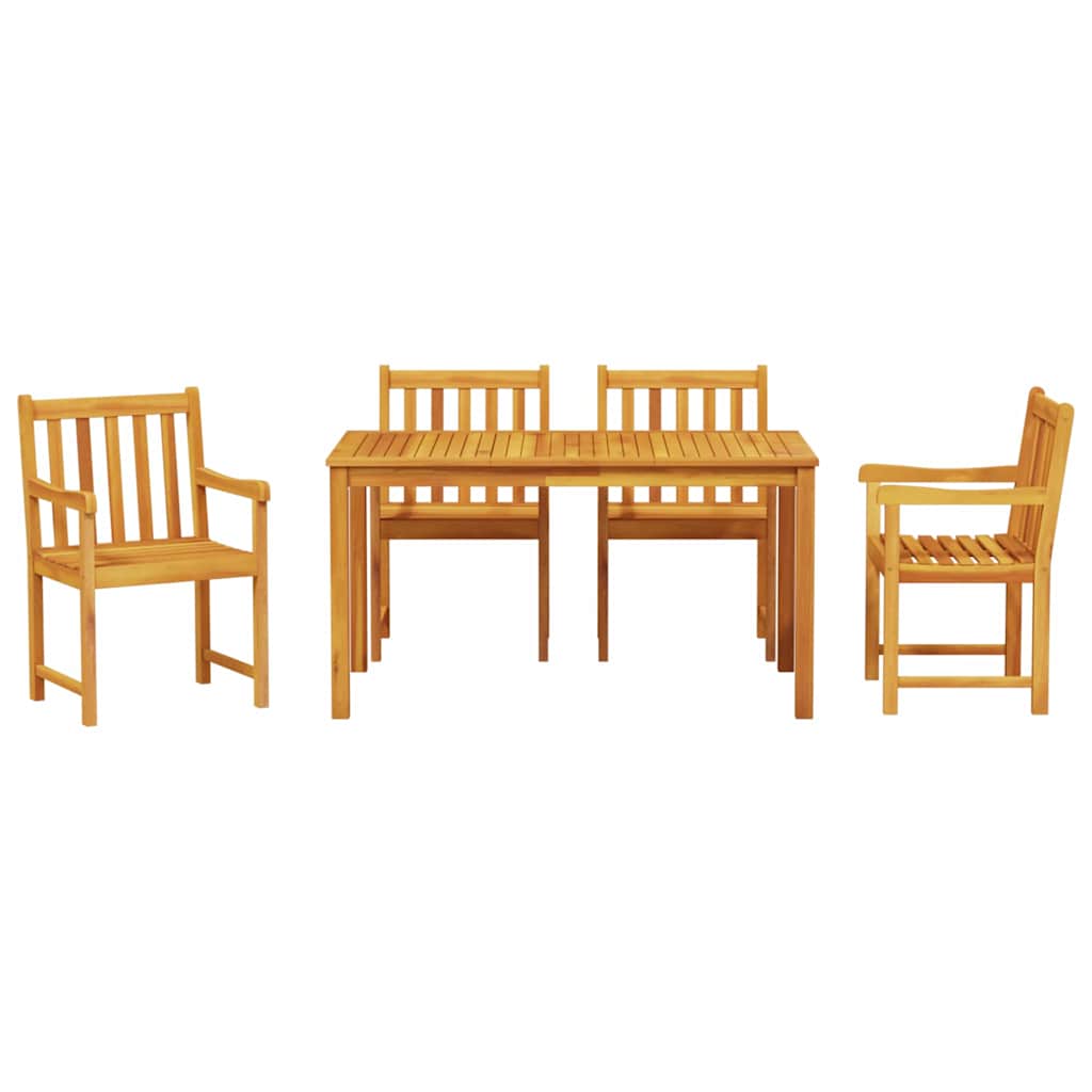 vidaXL Garden Dining Set 5 pcs Brown Solid Acacia Wood