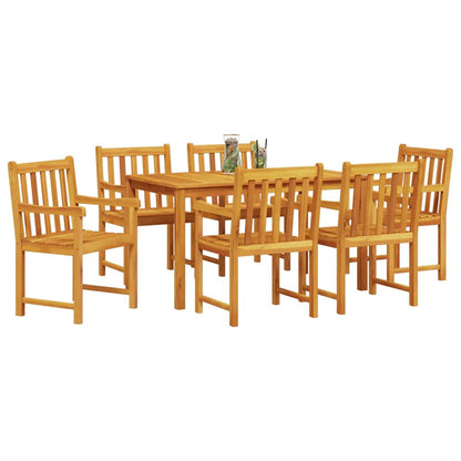 vidaXL Garden Dining Set 7 pcs Brown Solid Acacia Wood