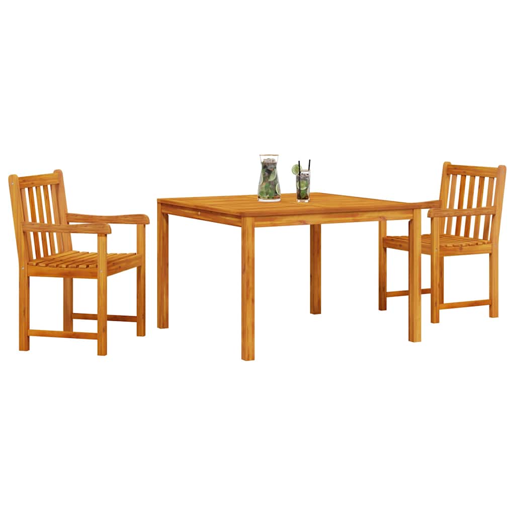 vidaXL Garden Dining Set 3 pcs Brown Solid Acacia wood
