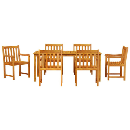 vidaXL Garden Dining Set 7 pcs Brown Solid Acacia Wood