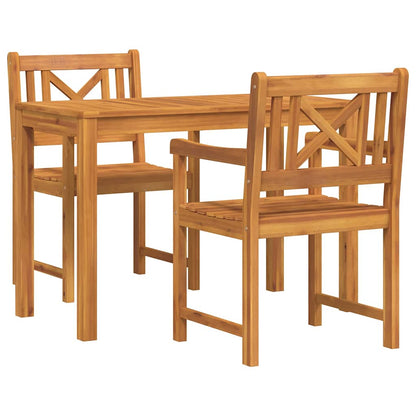 vidaXL Garden Dining Set 3 pcs Brown Solid Acacia Wood