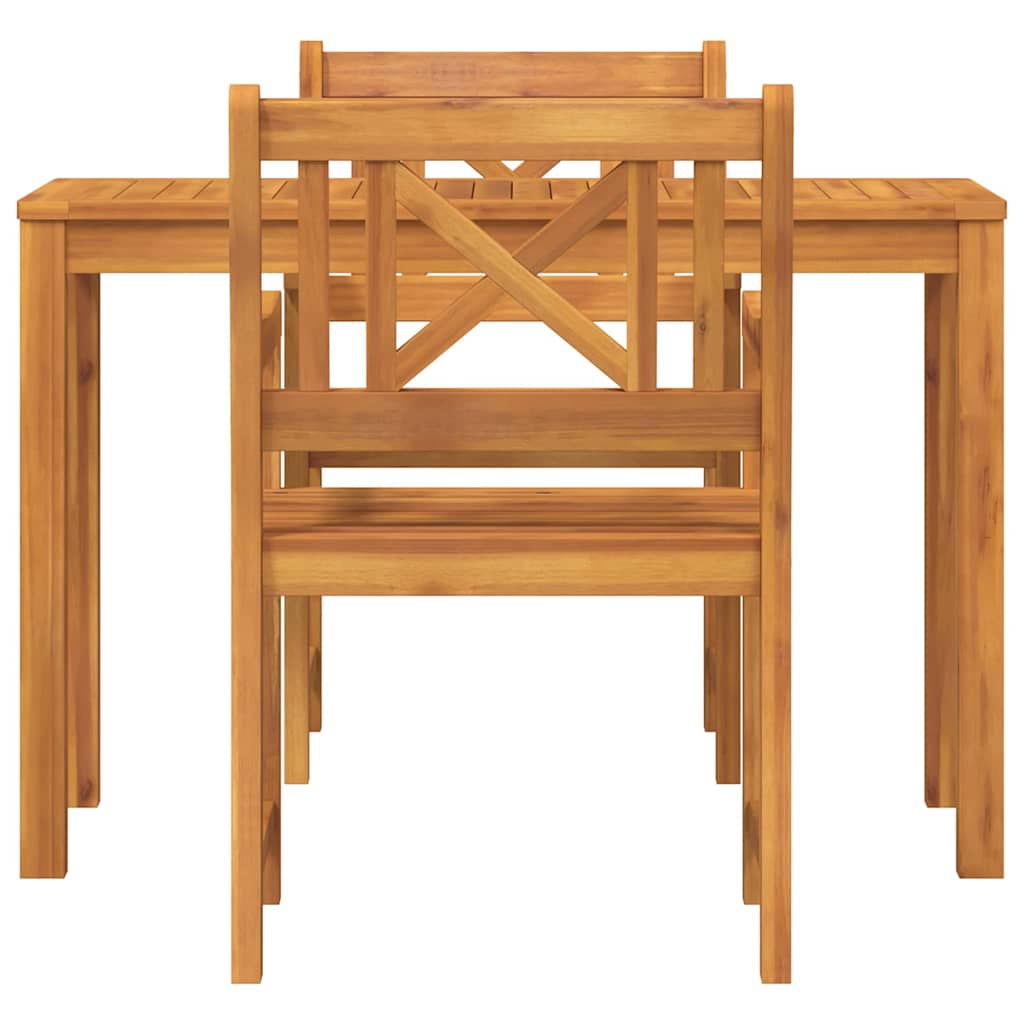vidaXL Garden Dining Set 3 pcs Brown Solid Acacia Wood