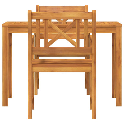 vidaXL Garden Dining Set 3 pcs Brown Solid Acacia Wood