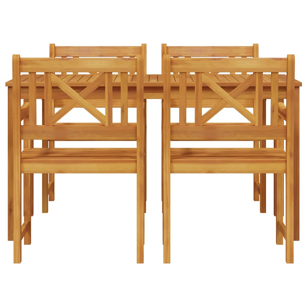 vidaXL Garden Dining Set 5 pcs Brown Solid Acacia Wood