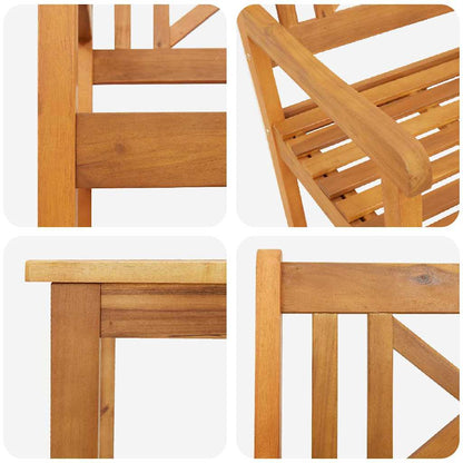 vidaXL Garden Dining Set 5 pcs Brown Solid Acacia Wood