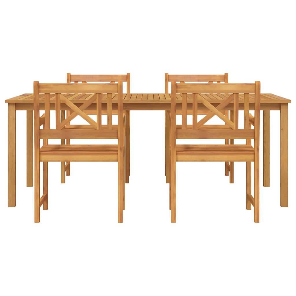 vidaXL Garden Dining Set 5 pcs Brown Solid Acacia Wood