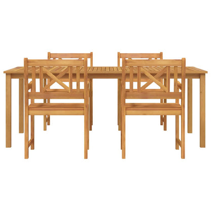 vidaXL Garden Dining Set 5 pcs Brown Solid Acacia Wood