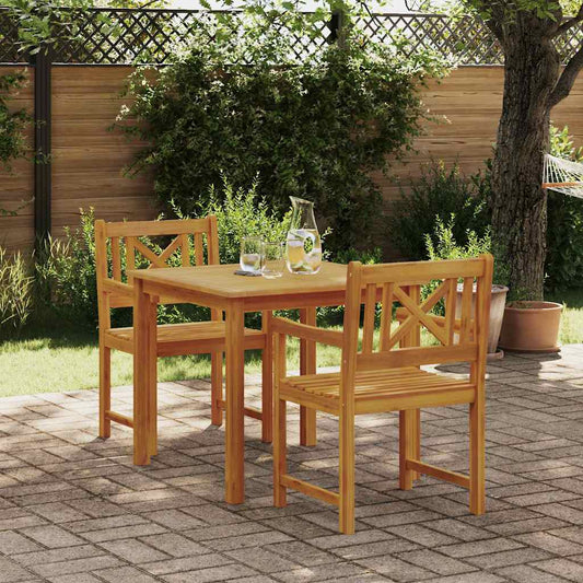 vidaXL Garden Dining Set 3 pcs Brown Solid Acacia wood
