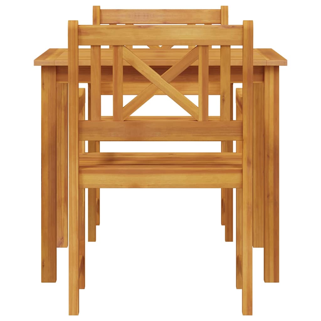 vidaXL Garden Dining Set 3 pcs Brown Solid Acacia wood