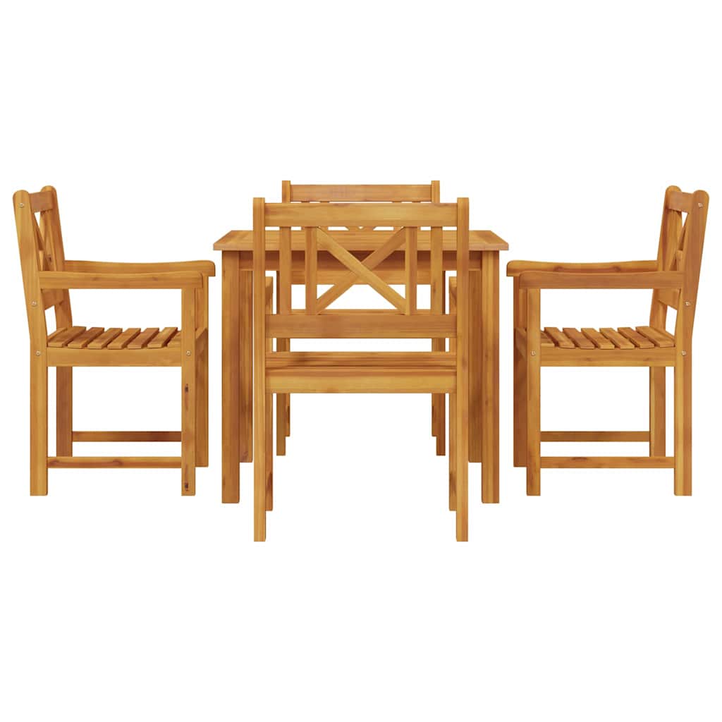vidaXL Garden Dining Set 5 pcs Brown Solid Acacia wood