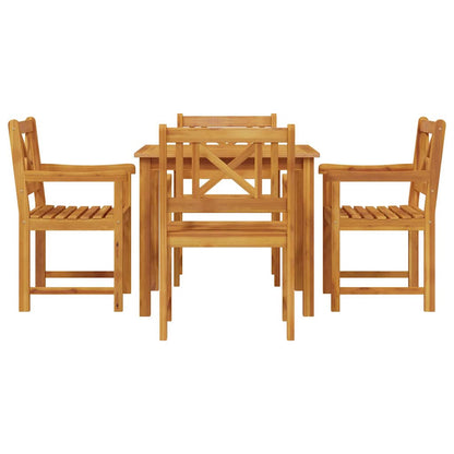 vidaXL Garden Dining Set 5 pcs Brown Solid Acacia wood