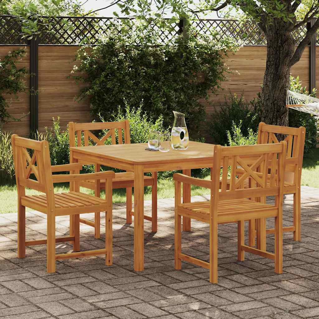 vidaXL Garden Dining Set 5 pcs Brown Solid Acacia wood