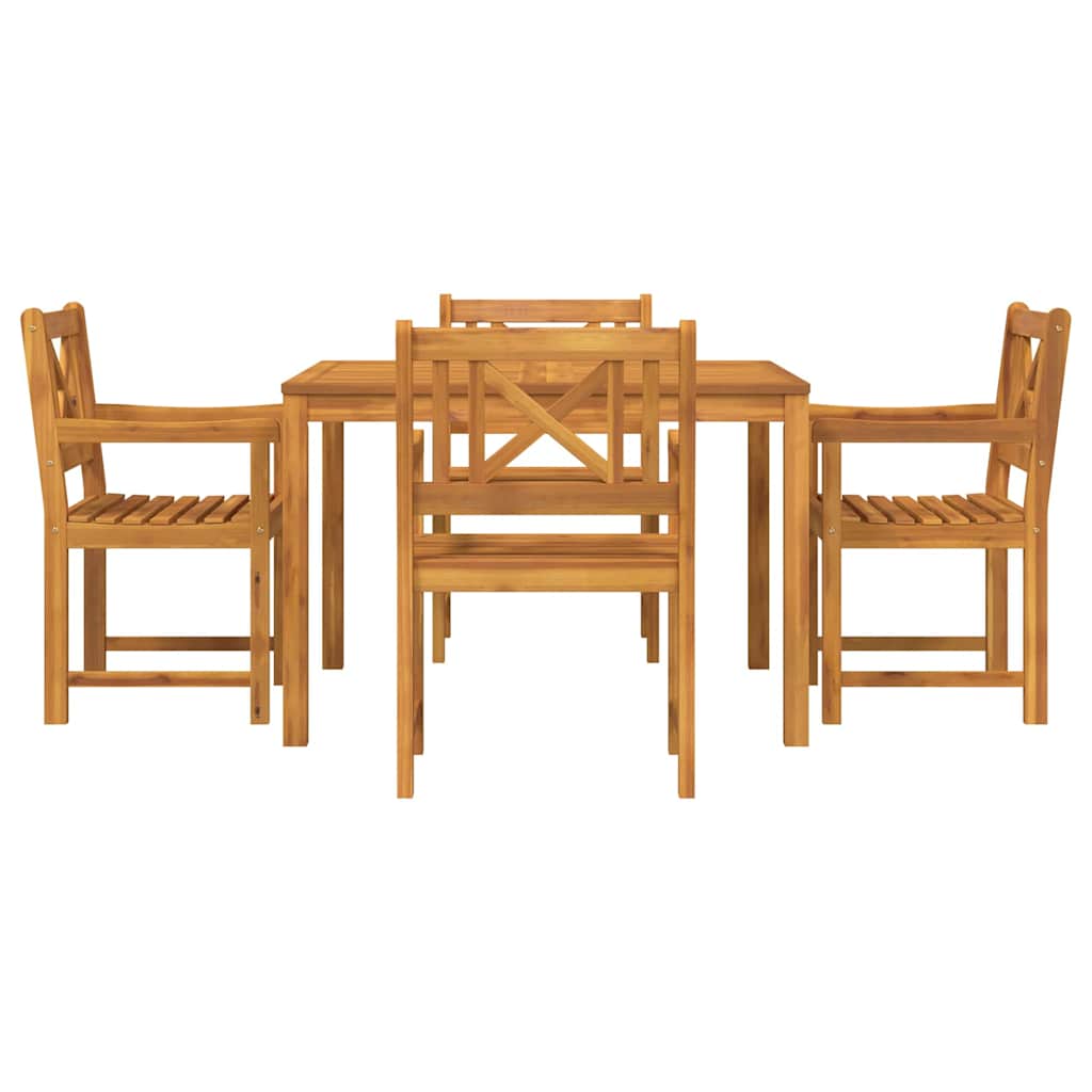 vidaXL Garden Dining Set 5 pcs Brown Solid Acacia wood