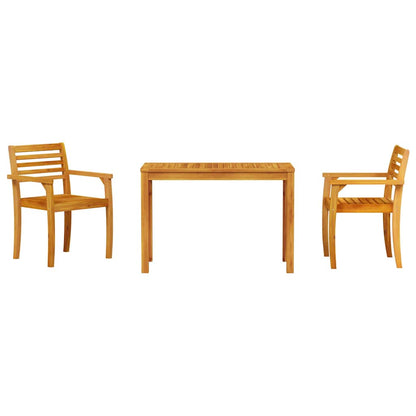 vidaXL Garden Dining Set 3 pcs Brown Solid Acacia Wood