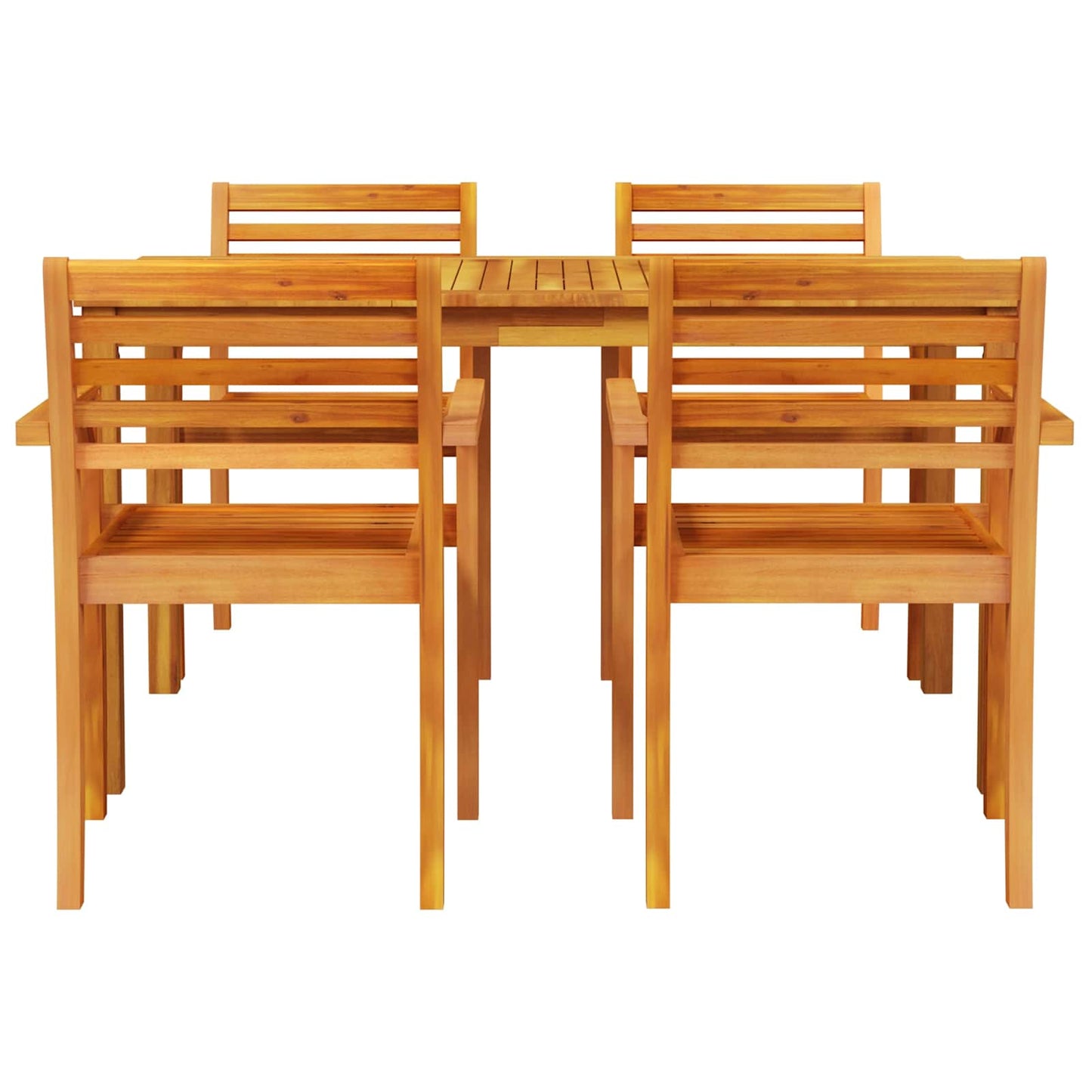 vidaXL Garden Dining Set 5 pcs Brown Solid Acacia Wood